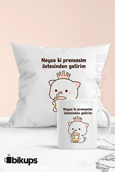 Bizi Bil Neyse Ki Prensesim Üstesinden Gelirim Baskılı Hediyelik Yastık Ve Ku...
