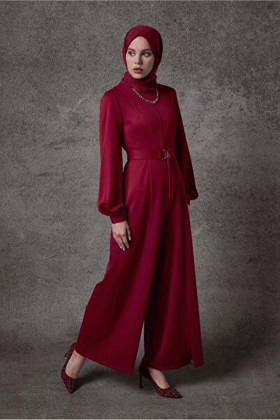 Alvina YIRTMAÇ DETAYLI KUŞAKLI TULUM 42196