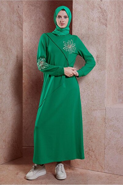 Alvina Tracksuit Dress - Embroidered Detail, Model 44708