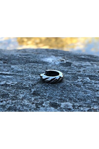 northstarshop Modern Sports Design 316l Steel Hoop Snap Biker Earrings (single)