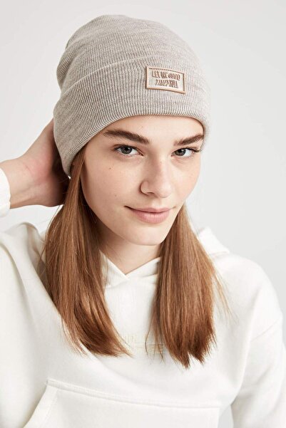 DeFacto Kadın Dokuma Etiketli Triko Bere R7496AZ20WN