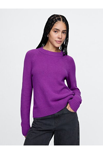 GAP Kadın Mor CashSoft Kazak