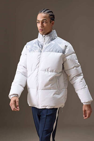 DeFacto Su İtici Oversize Geniş Kalıp Fermuarlı Rüzgar Geçirmez Şişme Mont E9493AX25WN