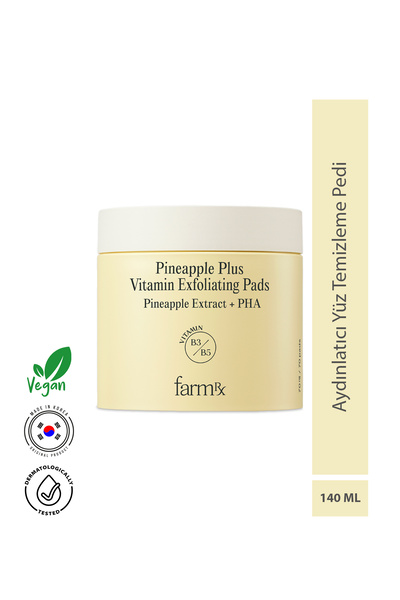farmrx Pineapple Plus C Vitaminli Peeling Toner Pads 140 Ml Aydınlatıcı Yüz Temizleme Pedi