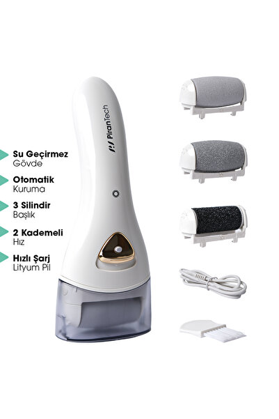 PiranTech BCM-1138 Su Geçirmez Ayak Bakım Törpüsü Topuk Nasır Temizleme Makinesi