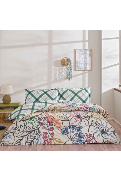 Taç Taç Greeny Seç&Ser Çift Kişilik Nevresim Takımı Yeşil