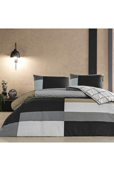 Taç Nexie Ranforce Double Duvet Cover Set Anthracite