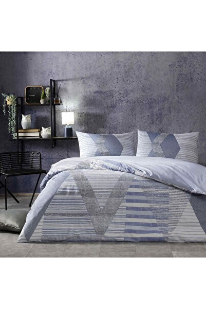 Taç Taç Lucas Ranforce Tek Kişilik Nevresim Takımı Mavi