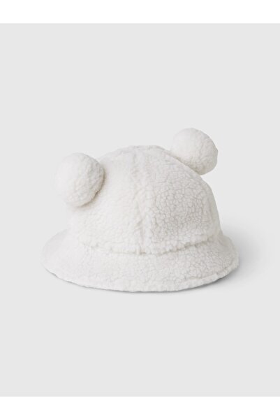 GAP Bebek Beyaz Sherpa Bucket Şapka