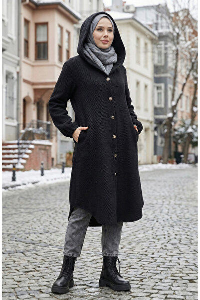 sefamerve Hooded Button Cap 0201-05 Black