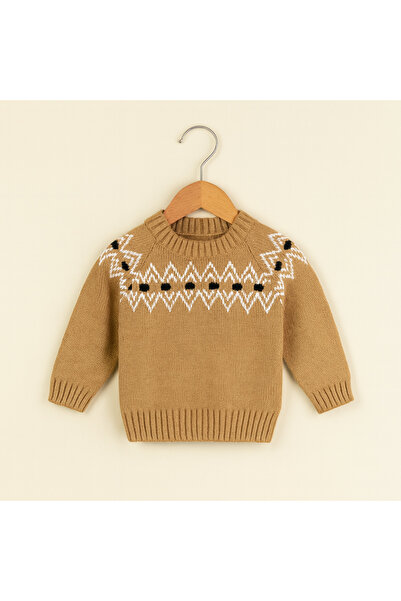 Gocoland Unisex Children's Zigzag Patterned Knitwear Sweater
