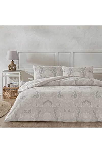 Taç Norellia Ranforce Двоспальний комплект постільної білизни Сірий