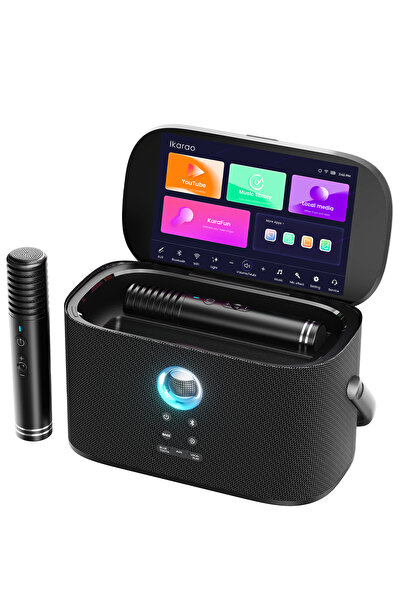 Ikarao Partybox Shell S2 140W Karaoke Bluetooth Hoparlör Seti, 8" Dahili Tabl...