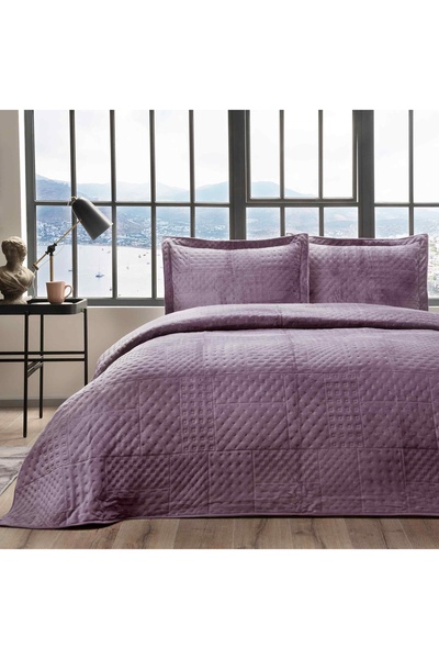 Taç Alvin Bedspread Set, Single Plum