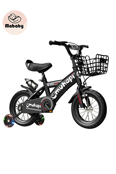 Ma Baby دراجة مقاس 14 بوصة للأطفال والأولاد والبنات، مع عجلات مساعدة وامضة وس...