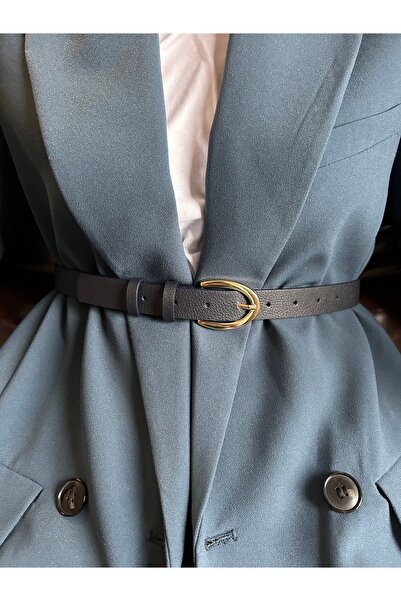 LİA KEMER Lust Curea cu cataramă aurie pentru femei cu model clasic Curea pen...