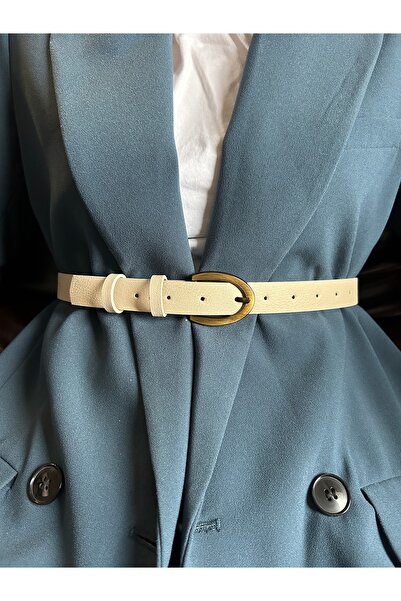 LİA KEMER حزام نسائي كلاسيكي منقوش من لاست بإبزيم ذهبي عتيق، حزام للسترات وال...