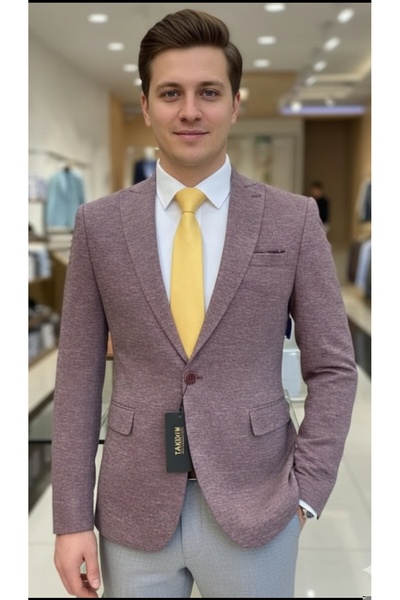 TAKKIM Güncüoğlu Single Button Slim Fit Men's Single Jacket