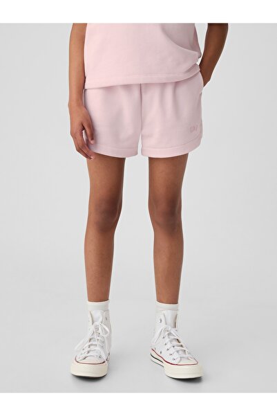 GAP Kız Çocuk Pembe Mini Gap Logo Sweat Şort