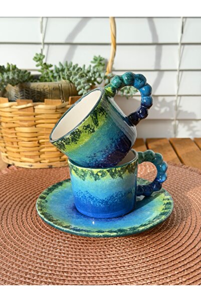 MeGgDecor Sea Themed Bead Handle Cup - Handmade