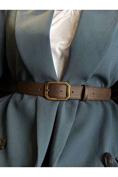 LİA KEMER Liaison Curea cu cataramă din aur antic pentru femei, cu model, cur...