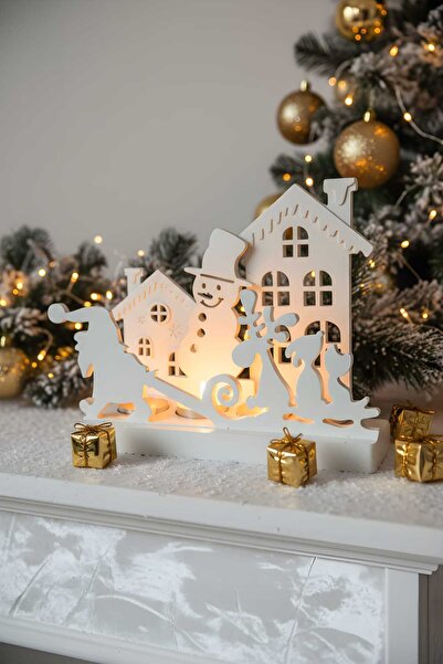 Dolce MASAL KÖYÜ TEALIGHT ŞAMDAN SETİ - YILBAŞI ÖZEL ( KIRILMAZ )