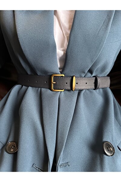 LİA KEMER حزام نسائي بنمط بيضاوي مستطيل صلب، حزام عتيق بمشبك، حزام للسترة، حز...