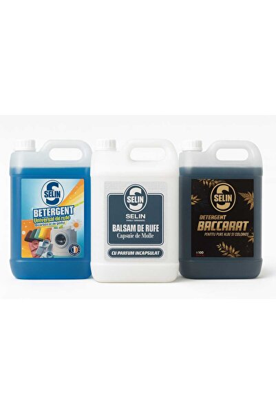Selin.RO SELIN Liquid Detergent and Fabric Conditioner Package 5Lx3