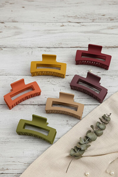 Trend Hediye Sepeti Set de 6 catarame colorate pentru femei, dimensiune mare