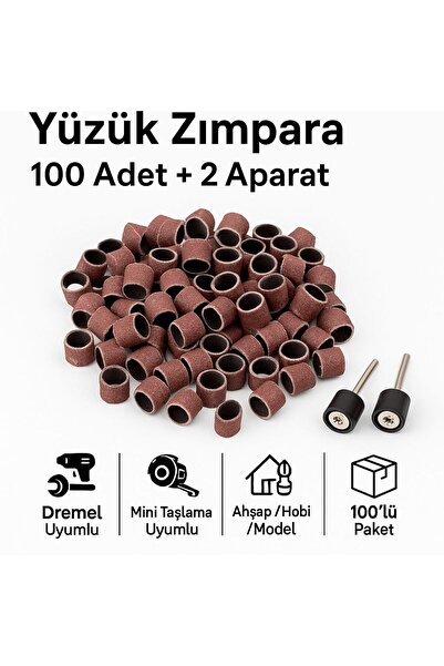 Hobby Ring Sanding Set – 13 mm | 100 Pieces + 2 Chuck Apparatus