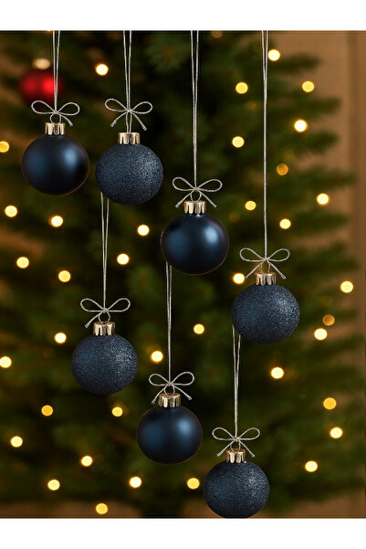 party mix Yılbaşı Çam Ağacı Süsü 24’lü 4 cm Lacivert – Noel Christmas Ağacı S...