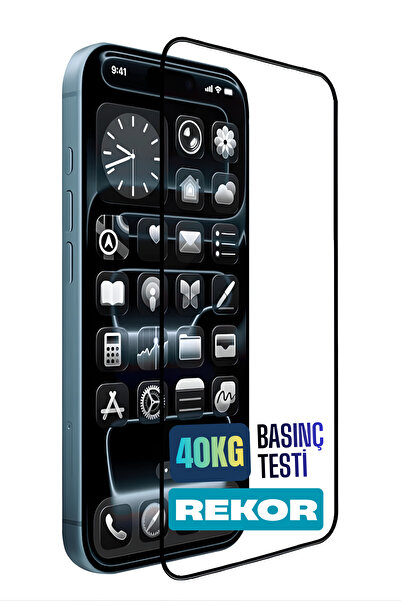 Mohseven واقي شاشة من الزجاج المقوى الشفاف بتقنية 4K HD ثلاثي الأبعاد لهاتف iPhone 17 مع طلاء الياقوت ومقاوم للصدمات حتى 40 كجم