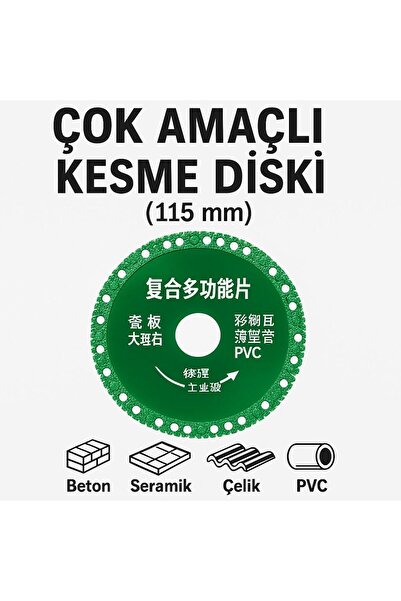 SENBANG 115 mm Çok Amaçlı Kesme Diski | Seramik – Fayans – Mermer – PVC – İnce Metal Kesim – Pürüzsüz Kesim