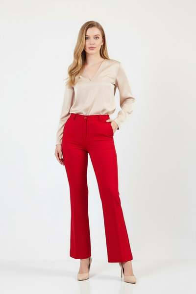 Volanlı Red Pants