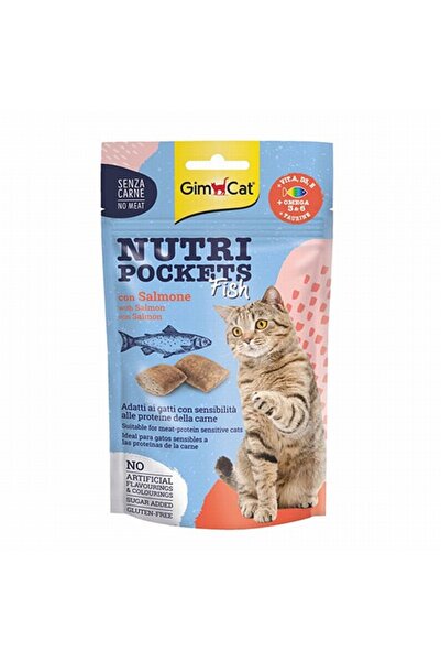 Gimcat Nutripockets Fish Somonlu Kedi Ödülü 60gr