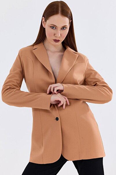 Sense Scuba Crepe Jacket - Lined and Buttoned| Ckt35446 VIZON