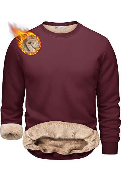 GHASSY CO. سترة رجالي من Ghassy Co. ذات رقبة مستديرة مبطنة بالقطيفة الحرارية ...