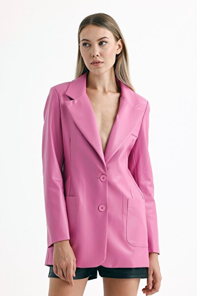 Sense Fuchsia Women's Faux Leather Jacket - Ckt33554