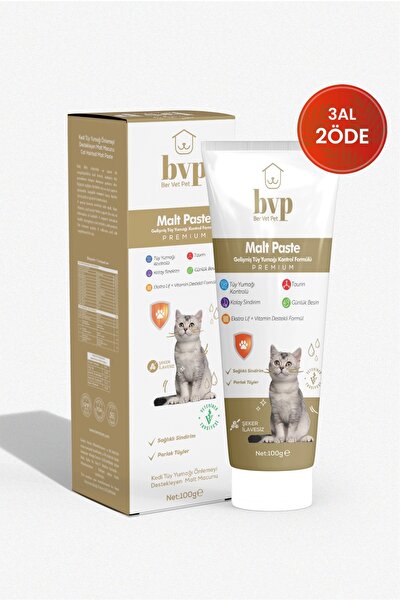 Ber vet pet BVP Premium Cat Malt – Taurinli Multivitamin, Tüy Yumağı Önleyici...