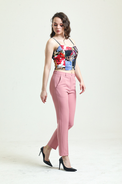 Sense بنطلون - بنطلون قماش أطلس على الكاحل| مسحوق Pnt19003