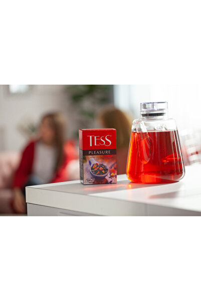 Tess PLEASURE - Black Tea With Rosehip and Apple Shells, شاي أسود مع ثمر الور...