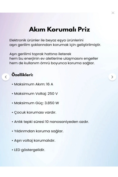 Quick&Shine Arçelik Beko Orijinal Quick&Shine Akım Korumalı Priz
