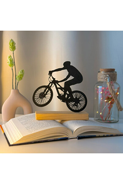 OEM Decoratiune "Gravity Defied" cu baza din lemn natural, 15 cm, negru, impr...