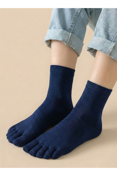 FENRA STUDIO KADIN BAMBU PARMAKLI KOKU VE MANTAR ÖNLEYİCİ LACİVERT NEFES ALAN...