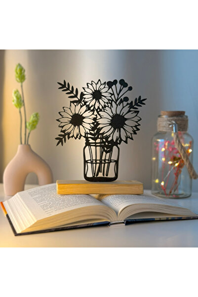 OEM Decoratiune "Raza Neagra de Soare" cu baza din lemn , 18.5 cm, negru, imp...