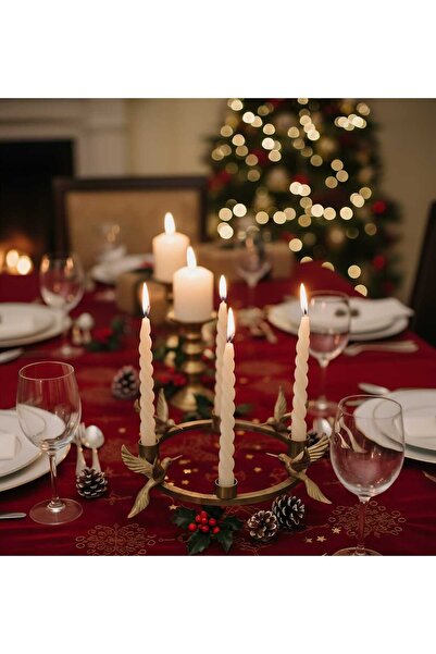 en-concept Eskitmeli 4'lü Dekoratif Kuşlu Şamdanlık