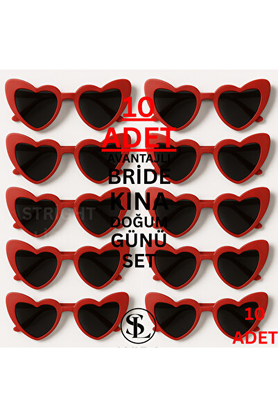 Straight Light Heart-Breaking Bride Bridesmaid Christmas Glasses Set of 10 Re...