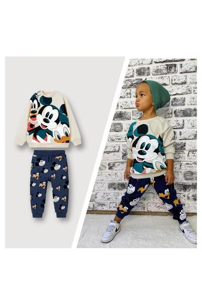 SARE TEKSTİL MICKEY MOUSE SWEATSHİRT VE EŞOFMAN TAKIM