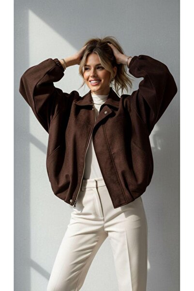 mantova Oversize Bomber Süet Ceket