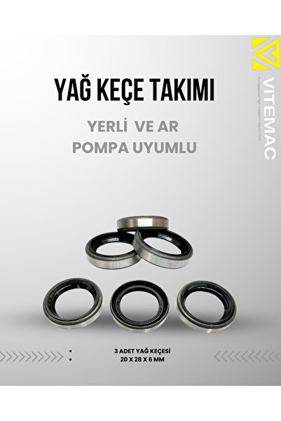 VİTEMAC POMPA YAĞ KEÇE TAKIMI (PİSTON ALTINDA BULUNAN YAĞ KEÇESİ)